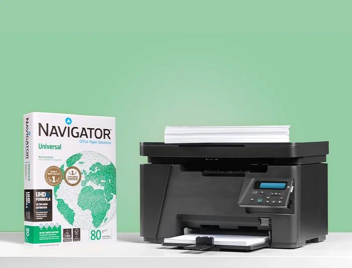 Navigator Papel Din A4 80 Gramos Paquete 500 Hojas | 100% Libre de Atascos, Calidad UHD, Blanco, Certificado Ecolabel y FSC