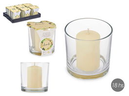 Acorde Portavela Taco Vela Vainilla 10x10x10 cm Amarillo (Set de 6)