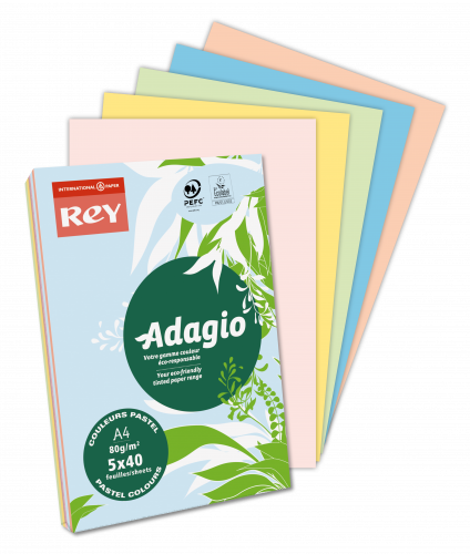 Adagio Papel 80gr A4 Azul Palido 500 Hojas 40002465