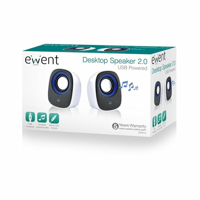 Ewent EW3513 Altavoz Estéreo 5W RMS USB