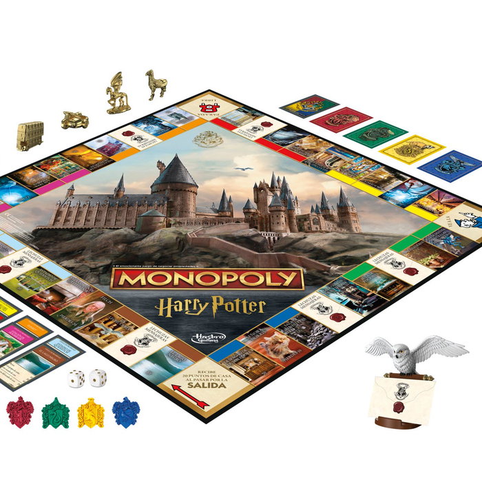 Hasbro Monopoly F9422 - Juego de Mesa Harry Potter, Edición Hogwarts, en Español y Portugués, Recomendado +8 Años