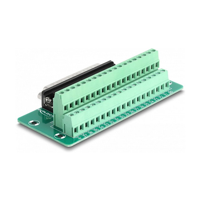 DeLOCK 66913 Adaptador D-Sub de 37 pines macho a bloque de terminales para carril DIN