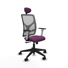 PIQUERAS Y CRESPO Silla de oficina Motilla con mecanismo Sincro, Morado y Gris