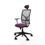 PIQUERAS Y CRESPO Silla de oficina Motilla con mecanismo Sincro, Morado y Gris