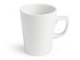 Vessia Taza de Porcelana Blanca 350 ml con Plato 14.5x14.5 cm - Dimensiones Taza 12x8x8.7 cm (Set de 36)