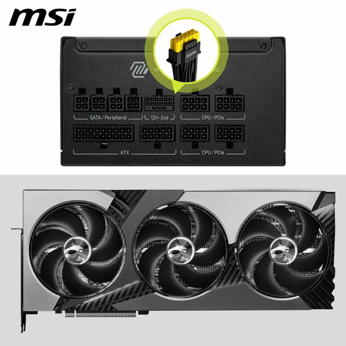 MSI MAG A1000GLS PCIE5 1000W 80 PLUS Gold Modular