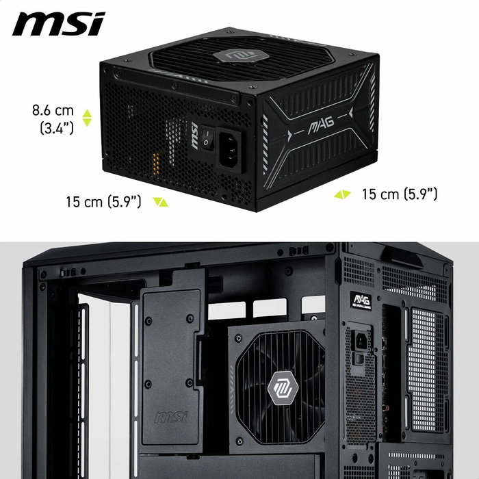 MSI MAG A1000GLS PCIE5 1000W 80 PLUS Gold Modular