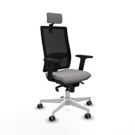 PIQUERAS Y CRESPO Silla de oficina Horna Gris y Negro con Mecanismo Sincro