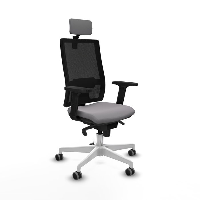 PIQUERAS Y CRESPO Silla de oficina Horna Gris y Negro con Mecanismo Sincro PIQUERAS Y CRESPO Silla de oficina Horna Gris y Negro con Mecanismo Sincro