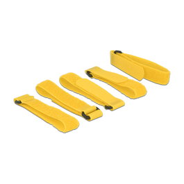 DeLOCK 18708 Bridas de velcro con lazo 300 mm x 20 mm Amarillo