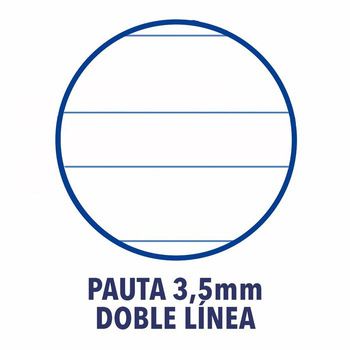 Enri Set de 10 Cuadernos de Espiral 4º 80H 60gr Pauta 3,5 Tapa Blanda Surtidos