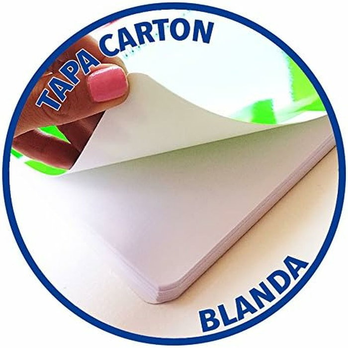 Enri Set de 10 Cuadernos de Espiral 4º 80H 60gr Pauta 3,5 Tapa Blanda Surtidos
