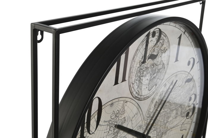 DKD Home Decor Reloj de Pared Metal y MDF Surtido de 2 Unidades