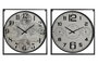 DKD Home Decor Reloj de Pared Metal y MDF Surtido de 2 Unidades
