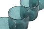 DKD Home Decor Set de 6 Vasos de Cristal Burbujas Turquesa 320ml