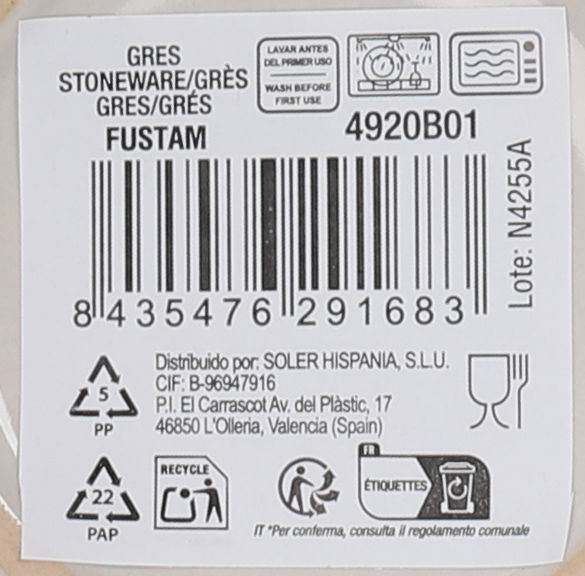 La Mediterranea Plato Hondo Fustam Md 21 cm x 4 cm (18 Unidades)