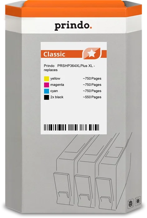 Prindo Multipack Classic XL compatible con HP 364XL Prindo Multipack Classic XL compatible con HP 364XL