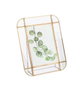 DKD Home Decor Marco de Fotos 10x15 Metal y Cristal Dorado