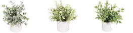 DKD Home Decor Set de 3 Plantas Decorativas Verdes PE