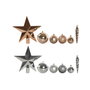 DKD Home Decor Set de 8 Bolas de Decoración Doradas en PVC