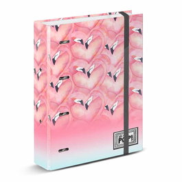 Oh My Pop Carpesano Flaming Rosa con 4 Anillas y 50 Hojas Cuadriculadas