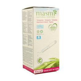Masmi Natural Cotton Tampones con Aplicador Mini 18 unidades Light Algodón Ecológico