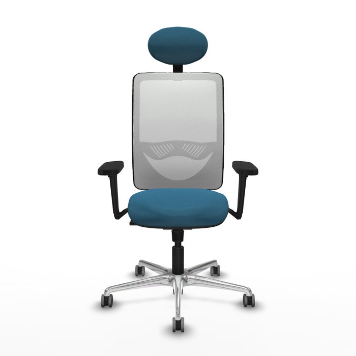 PIQUERAS Y CRESPO Silla de oficina Zulema con Mecanismo Sincro Verde petróleo y Blanco PIQUERAS Y CRESPO Silla de oficina Zulema con Mecanismo Sincro Verde petróleo y Blanco