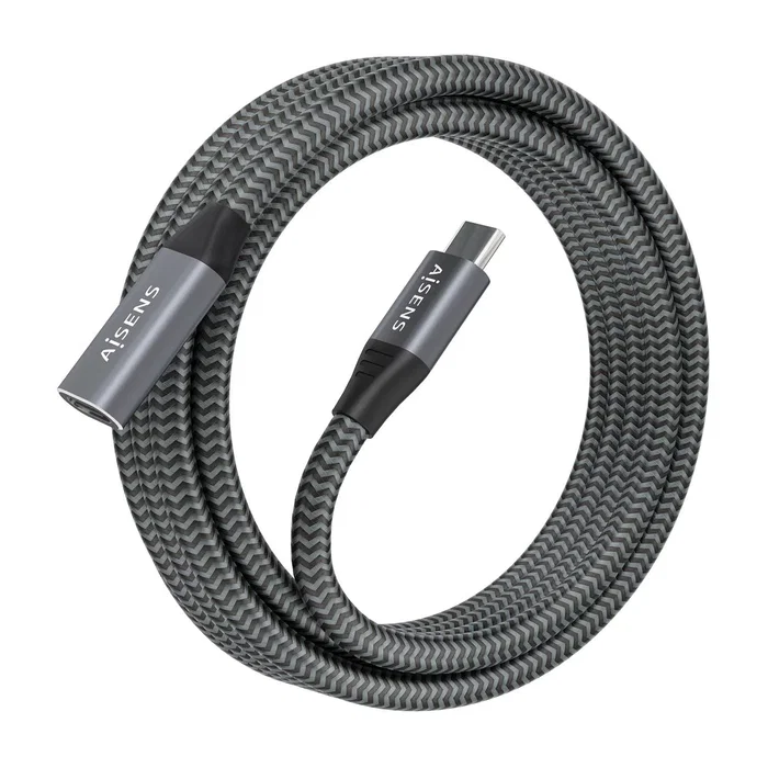 Aisens Cable USB-C a USB-C 3.2 Gen 2x2 de 2m, 100W, 20Gbps, Gris, A107-0636