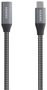 AISENS Cable USB 3.2 Gen 2x2 Aluminio 20Gbps 8K@30Hz 100W USB-C Macho a USB-C Hembra, 2m, Gris
