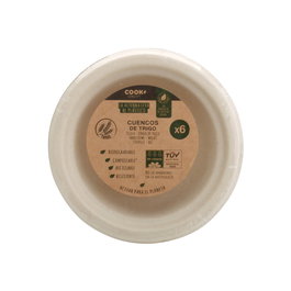 Cook Concept Juego De 6 Bols Trigo Eco Concept 15 cm Biodegradable Resistente