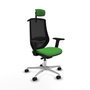 PIQUERAS Y CRESPO Silla de oficina Mardos Verde/Negro con mecanismo Sincro/Traslack
