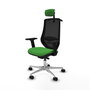 PIQUERAS Y CRESPO Silla de oficina Mardos Verde/Negro con mecanismo Sincro/Traslack