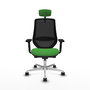 PIQUERAS Y CRESPO Silla de oficina Mardos Verde/Negro con mecanismo Sincro/Traslack