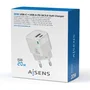 AISENS Cargador GaN 20W con USB-C PD3.0 y USB-A QC3.0 Blanco