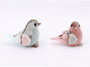 DKD Home Decor Set de 3 Figuras de Pájaro en Foam y Poliéster, Rosa Palo y Azul Celeste