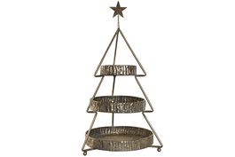 DKD Home Decor Frutero Navidad Árbol Dorado Metal 43 x 79 x 43 cm Expositor