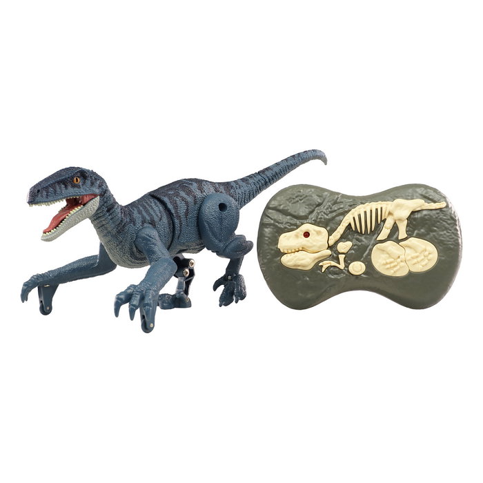 AMEWI Velociraptor RC Dinosaurio RTR 21cm, Sonido y Luces, 2.4 GHz, Batería de Litio, Control Remoto, Ref: 40010