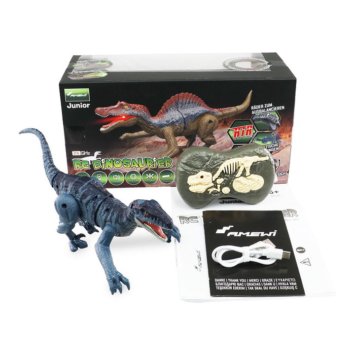 AMEWI Velociraptor RC Dinosaurio 21cm Gris