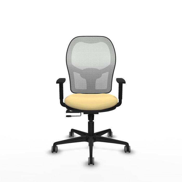 PIQUERAS Y CRESPO Silla de oficina Jorquera con mecanismo Sincro/Traslack Crema y Blanco PIQUERAS Y CRESPO Silla de oficina Jorquera con mecanismo Sincro/Traslack Crema y Blanco