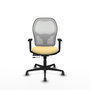 PIQUERAS Y CRESPO Silla de oficina Jorquera con mecanismo Sincro/Traslack Crema y Blanco