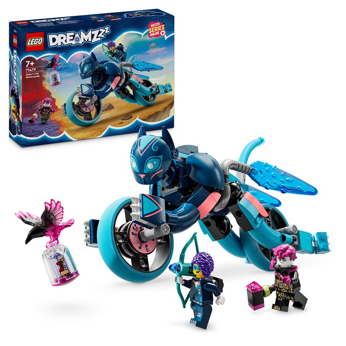LEGO 71479 Moto Felina de Zoey DREAMZzz - Gato de Juguete Reconstruible 2 en 1, Se Transforma en Moto o Vehículo de Vuelo LEGO 71479 Moto Felina de Zoey DREAMZzz - Gato de Juguete Reconstruible 2 en 1, Se Transforma en Moto o Vehículo de Vuelo