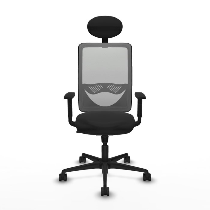 PIQUERAS Y CRESPO Silla de oficina Zulema con mecanismo Sincro, Similpiel Negro y Malla Gris PIQUERAS Y CRESPO Silla de oficina Zulema con mecanismo Sincro, Similpiel Negro y Malla Gris