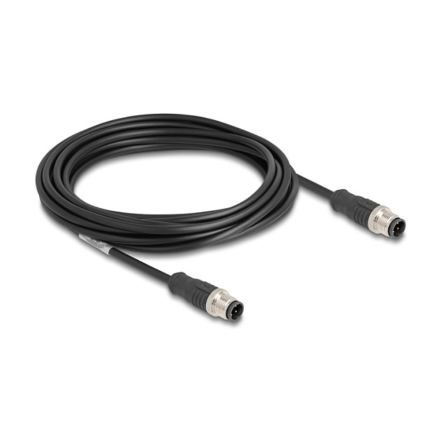 DeLOCK Cable de red M12 codificado D 4 pin macho a macho 5 m DeLOCK Cable de red M12 codificado D 4 pin macho a macho 5 m