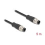 DeLOCK Cable de red M12 codificado D 4 pin macho a macho 5 m