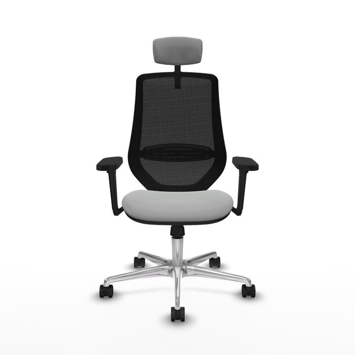 PIQUERAS Y CRESPO Silla de oficina Mardos con mecanismo Sincro, Gris claro y Negro