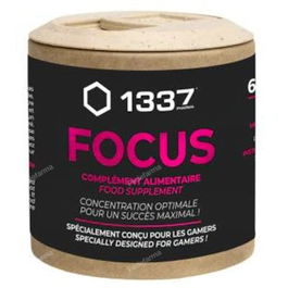 1337 PHARMA Focus 60 Cap. Suplemento para funciones cognitivas, equilibrio mental, nervioso y reducción de fatiga