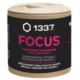 1337 PHARMA Focus 60 Cap. Suplemento para funciones cognitivas, equilibrio mental, nervioso y reducción de fatiga