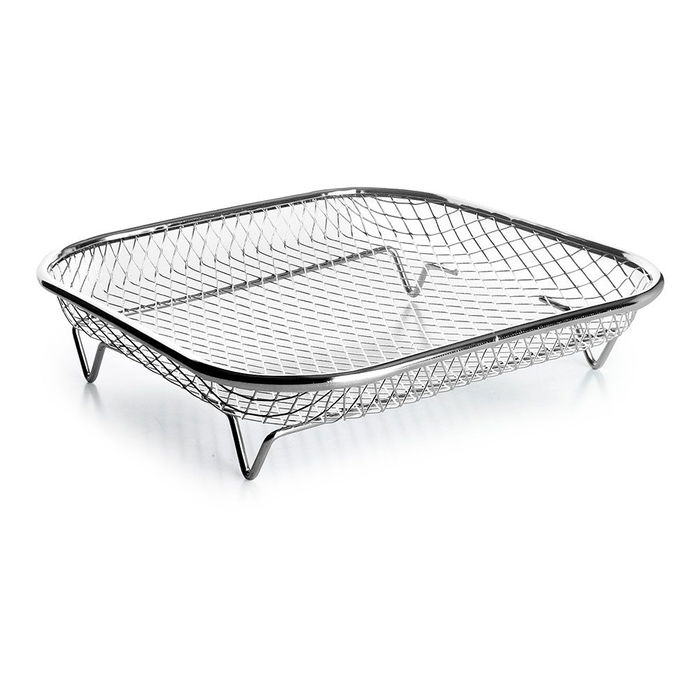 Ibili Cestillo cuadrado para freidora de aire, acero inoxidable, 19.5 x 19.5 x 4.5 cm, apto lavavajillas Ibili Cestillo cuadrado para freidora de aire, acero inoxidable, 19.5 x 19.5 x 4.5 cm, apto lavavajillas