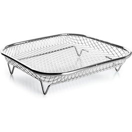 Ibili Cestillo Cuadrado para Freidora de Aire 19,50 x 19,50 x 4,50 cm Acero Inoxidable