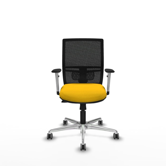 PIQUERAS Y CRESPO Silla de oficina Yunquera con mecanismo Sincro/Traslack, Amarillo y Negro PIQUERAS Y CRESPO Silla de oficina Yunquera con mecanismo Sincro/Traslack, Amarillo y Negro